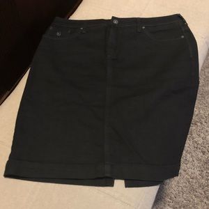 Black Denim Skirt
